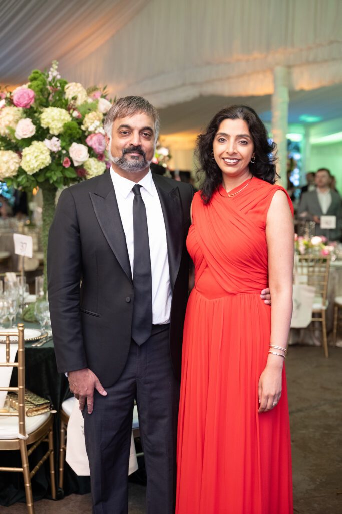 Kumaran Sathyamoorthy, Monica Karturi at the Houston Zoo 'Enchanted Forest' gala (Photo by Daniel Ortiz for Houston Zoo)