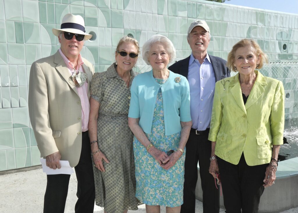 Nancy Stallworth Thomas with family at Water Walls unveiling (Photo by Michael Tims)