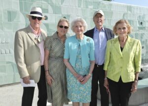 Nancy Thomas with Family at Water Walls Unveiling_Michael Tims