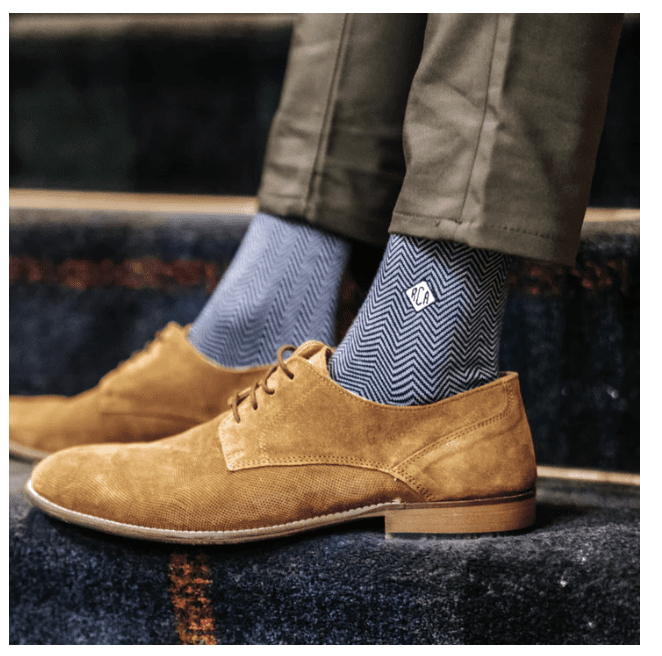 Nice Laundry is here to help him step up his foot game with elevated and monogrammed socks that he can take from the boardroom to the gym.