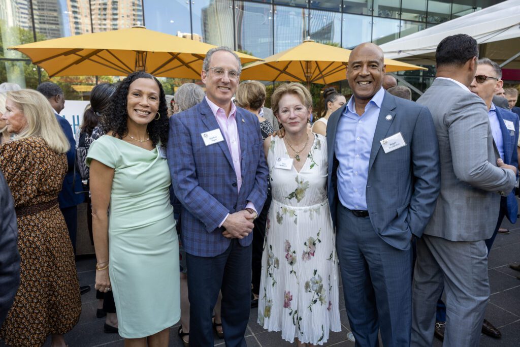Paula Gilmer DesRoches, Stephen Bayer, Nan McRaven, Reggie DesRoches at the Houston Parks Board annual luncheon (Photo by Jenny Antill, Courtesy of Houston Parks Board)