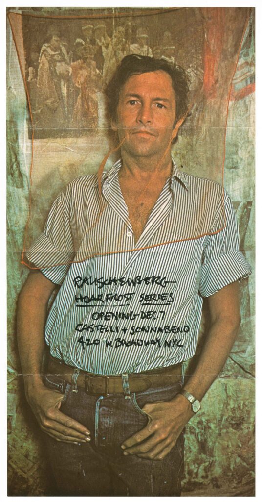 Robert Rauschenberg, Poster for Hoarfrost Series, Castelli + Sonnabend, 1974, New York. (© Robert Rauschenberg Foundation, New York)