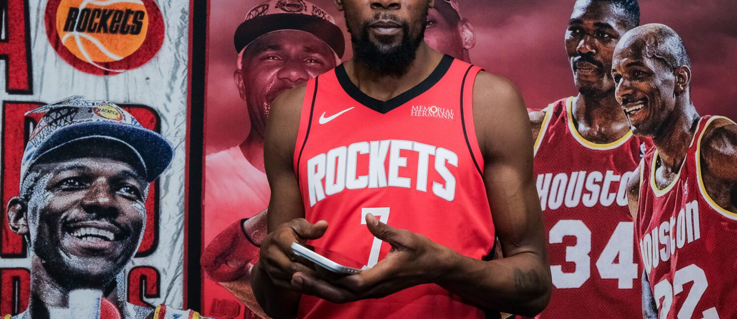 The Houston Rockets held their Media Day introducing 19-season NBA veteran Kevin Durant (7) and his teammates at Toyota Center