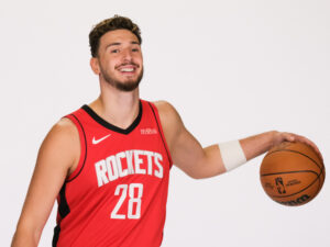 The Houston Rockets held their Media Day introducing 19-season NBA veteran Kevin Durant (7) and his teammates at Toyota Center