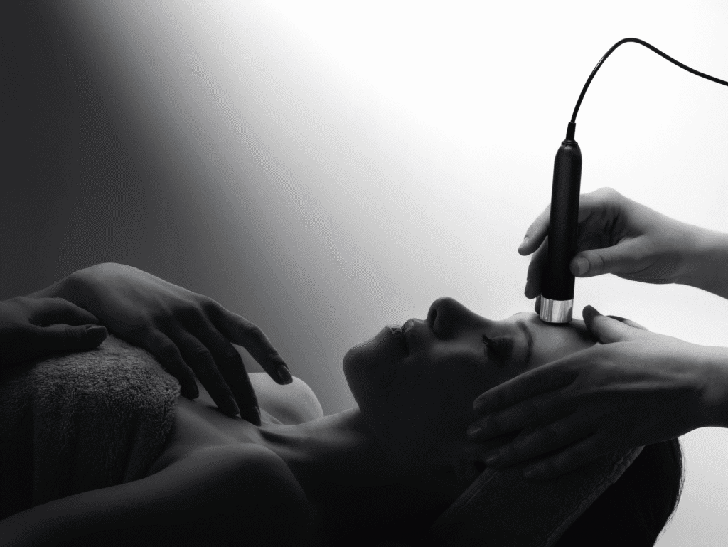 Biologique Recherche aestheticians perform a pain-free skin analysis, measuring key parameters including sebum production, skin hydration, and pigmentation.