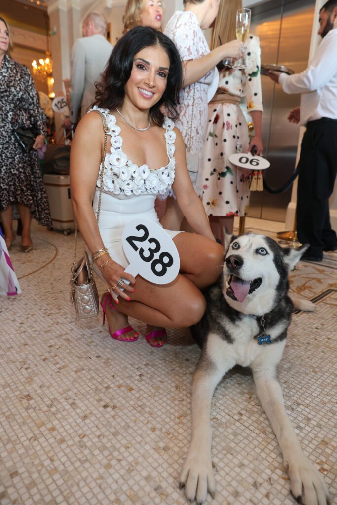 Shima Zangeneh with Max the H-town Husky during the PetSet Le Brunch at Le Tesserae (Photo by Priscilla Dickson)