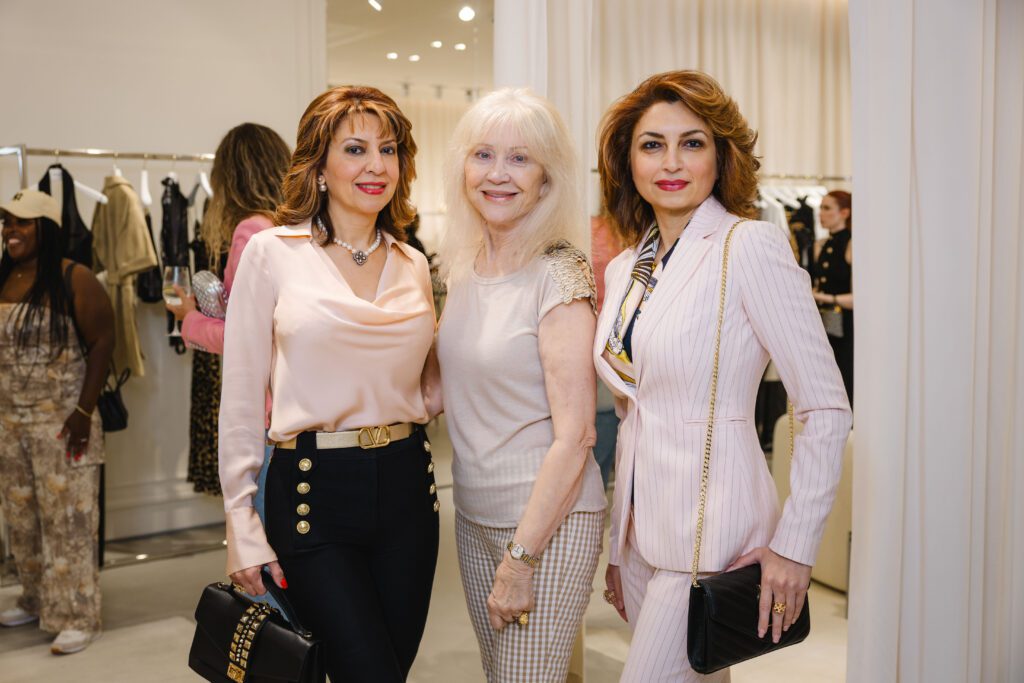 Parrisa Mohajer, Astrid Van Dyke, Mahzad Mohajer at the Balmain boutique opening in The Galleria, Houston (Photo by Johnny Than)