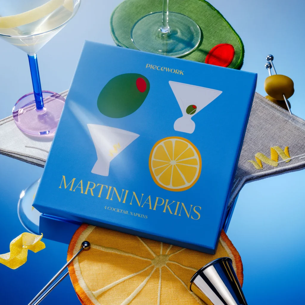You'll never mistake your martini for someone else's with these colorful cocktail napkins.