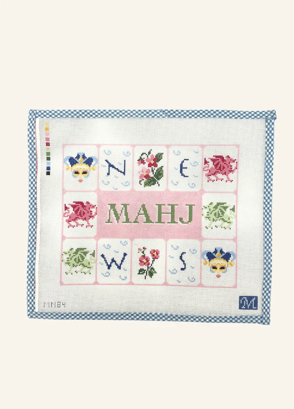 Needlepoint designs are available for custom tile bags - combining two fabulous hobbies.
