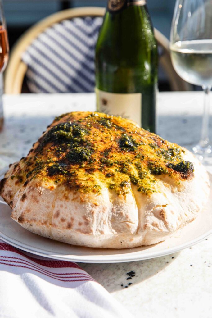 Balloon bread is a d'Alba specialty, and is a staple on the happy hour menu.