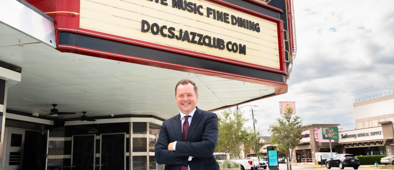 Brent Doc Watkins outside Doc’s Houston in Montrose