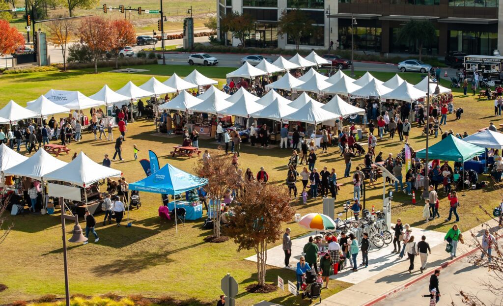 The Clearfork Holiday Market brings artisan goods, holiday décor, and live entertainment to The Shops at Clearfork. (Courtesy)