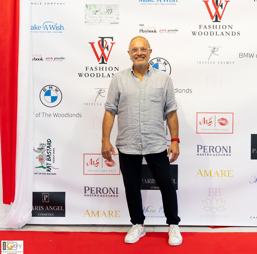 Designer Jose Sanchez at Fashion Woodlands. (Photo courtesy of Gary Hufham)