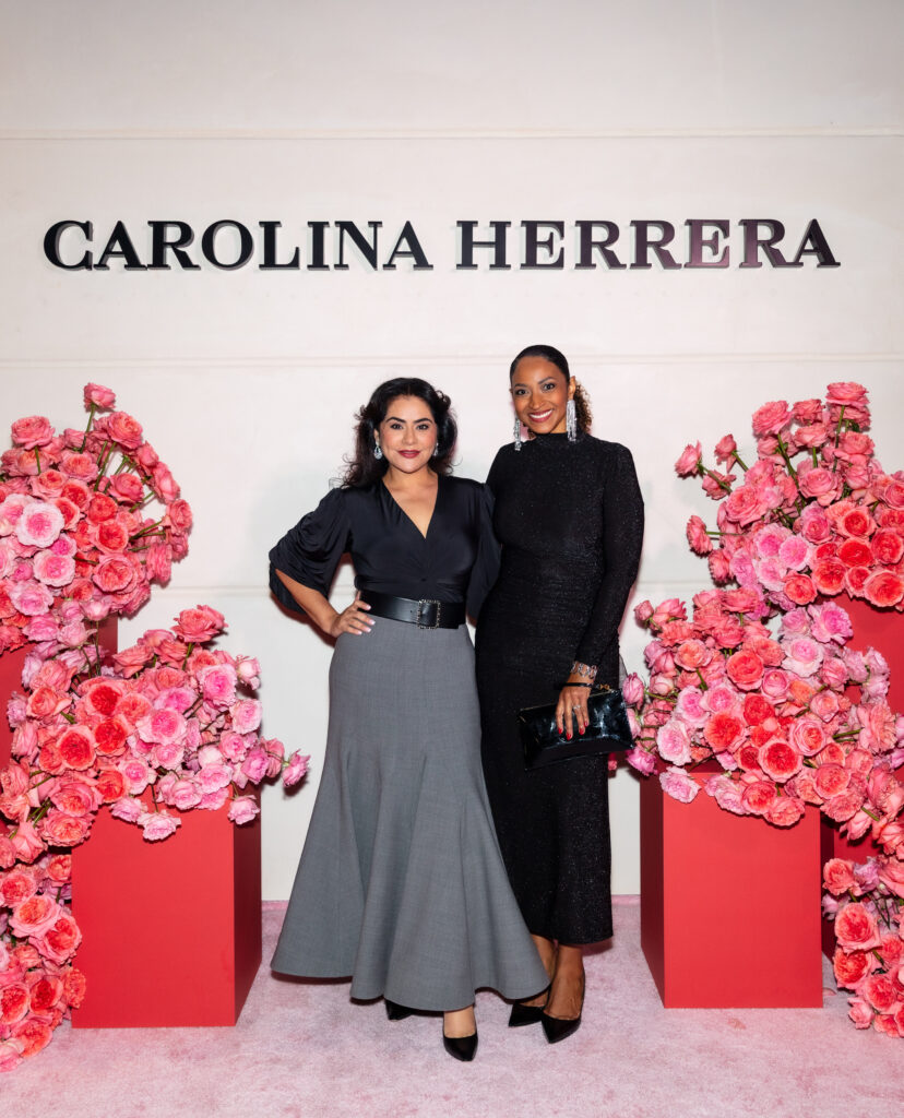 Elia Gabbanelli, store director Dorothy Azubuko at the grand opening celebration of Carolina Herrera in River Oaks District  (Photo by Nina Hernandez)