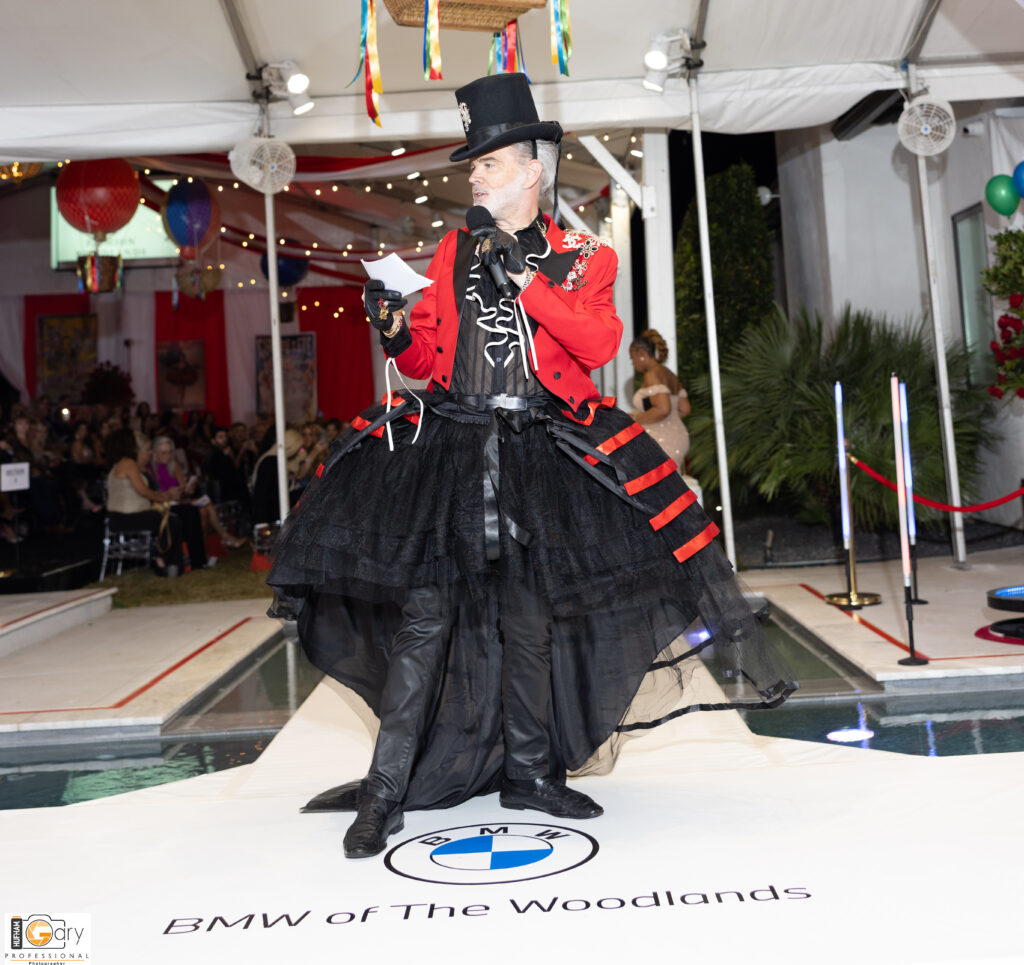 The emcee for Fashion Woodlands was once again Michael Pearce. (Photo courtesy of Gary Hufham)