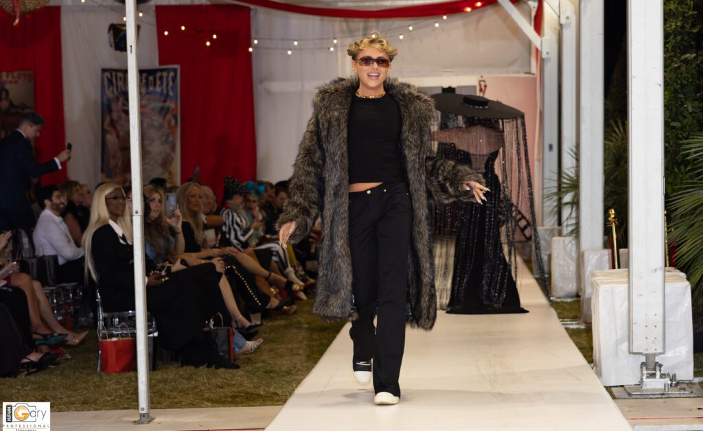 Matt Sarafa walked the runway at Fashion Woodalnds.  Sarafa is an LA & NYC based fashion designer and reality television personality best known for his appearances on Project Runway Junior. (Photo by Gary Hufham)