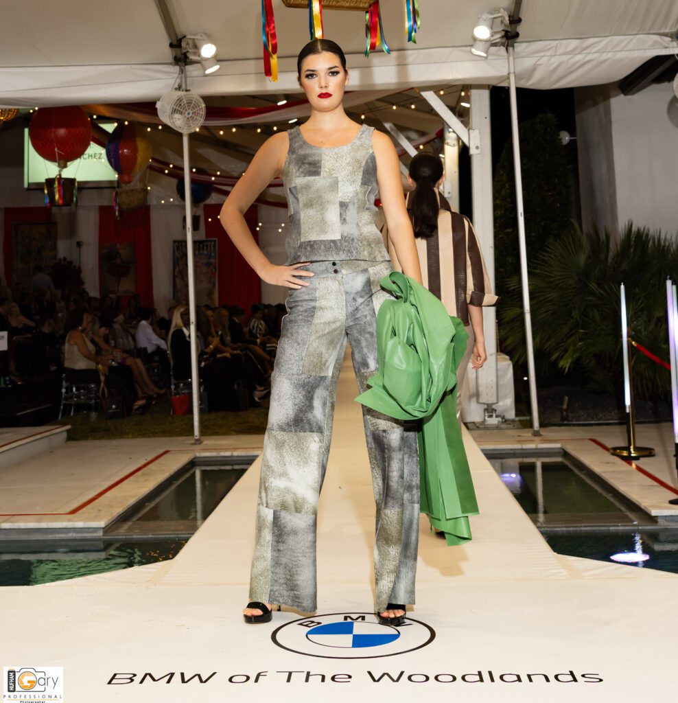 A model wears Jose Sanchez' collection during Fashion Woodlands. (Photo courtesy of Gary Hufham)