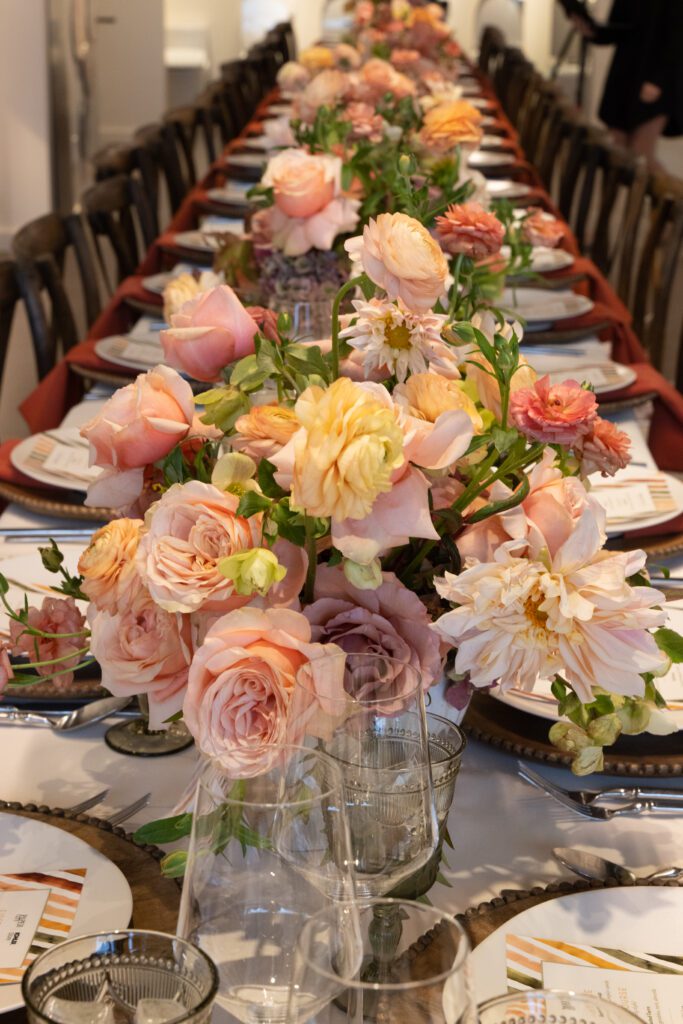 Bellissimi Flori created the elegant florals. (Photo by George Fiala)