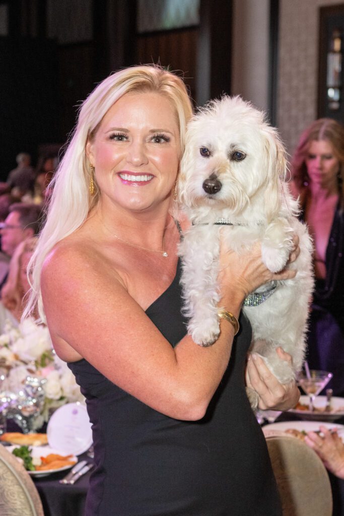 Charley Oxley with Olly at the Celebrity Paws gala (Photo by Jacob Power)