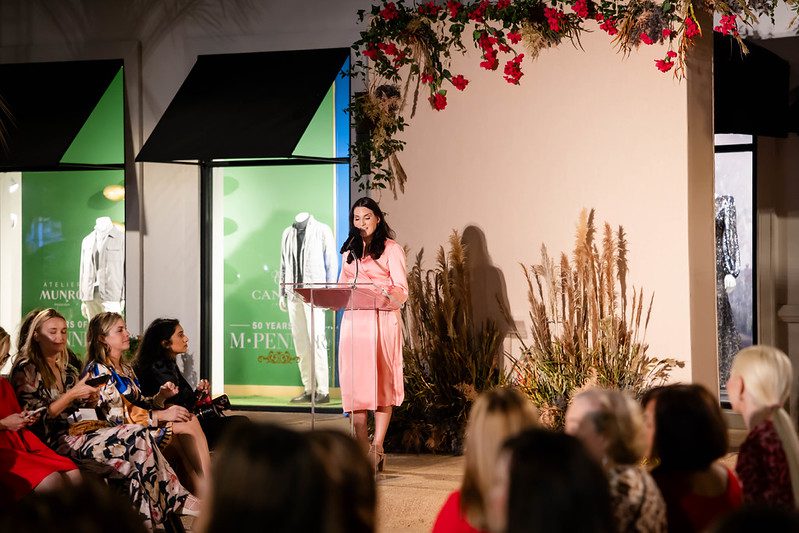 Emcee Cheryl Mercedes at the Elizabeth Anthony 'Go Red for Women' fashion event (Photo by (Photography by Christina Griffin, WDR Imagery))