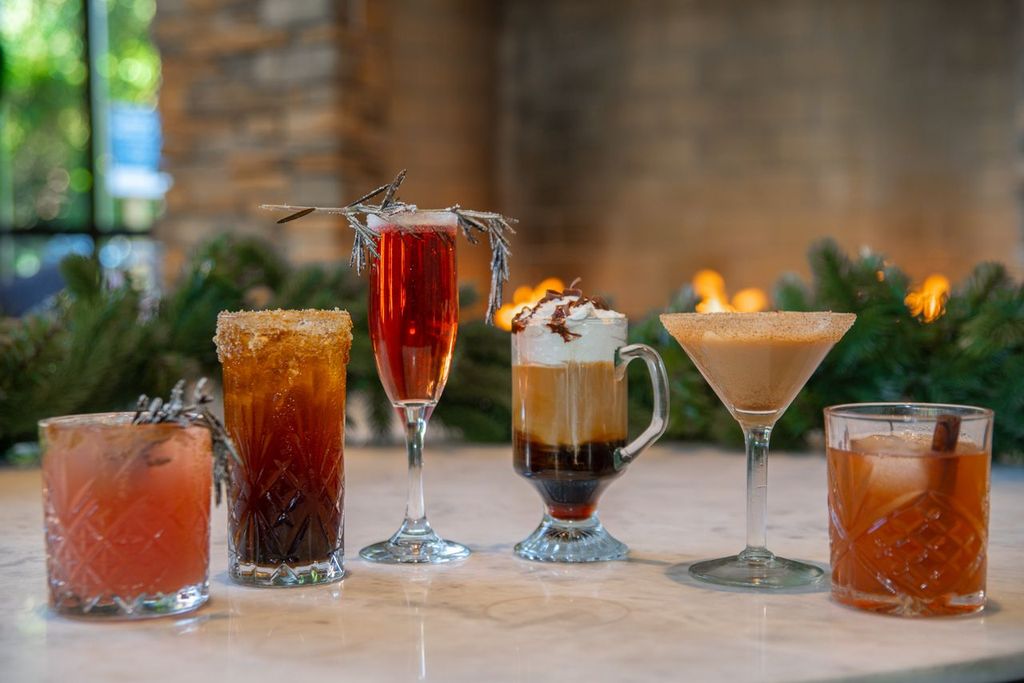 Festive themed cocktails at The Leg Lamp Lounge, located in The Woodlands Resort, are sure to fill you with holiday cheer. 