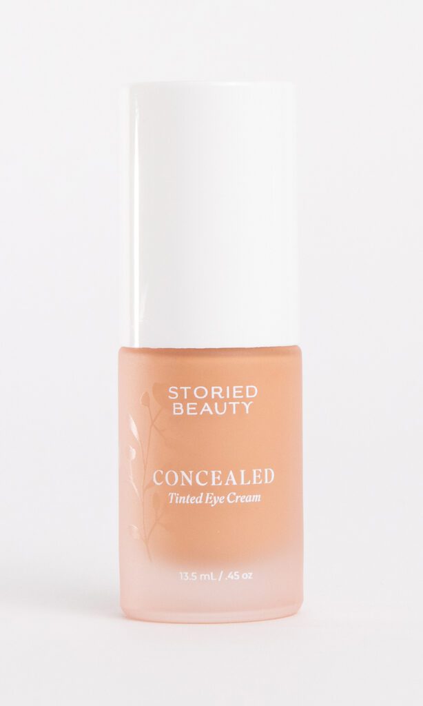 Storied Beauty, Concealed Tinted Eye Cream. 