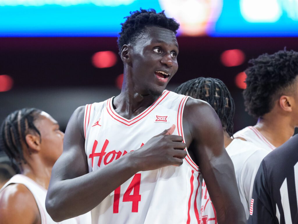 University of Houston coach Kelvin Sampson feels that center Kalifa Sakho can be an impact big. (Photo by F. Carter Smith)