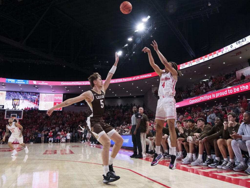 University of Houston freshman point guard Kingston Flemings isn't afraid to fire. (Photo by F. Carter Smith)