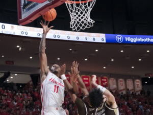 University of Houston Cougars men’s basketball team defeated the Lehigh Mountain Hawks and celebrated head coach Kelvin Sampson’s 800th career win in college basketball, at the Fertitta Center