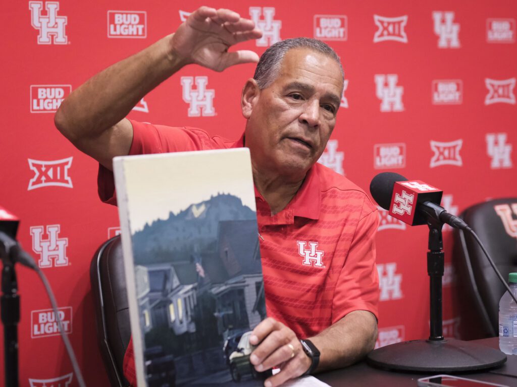University of Houston coach Kelvin Sampson gives Butte, Montana plenty of credit for making him the coach he is. (Photo by F. Carter Smith)
