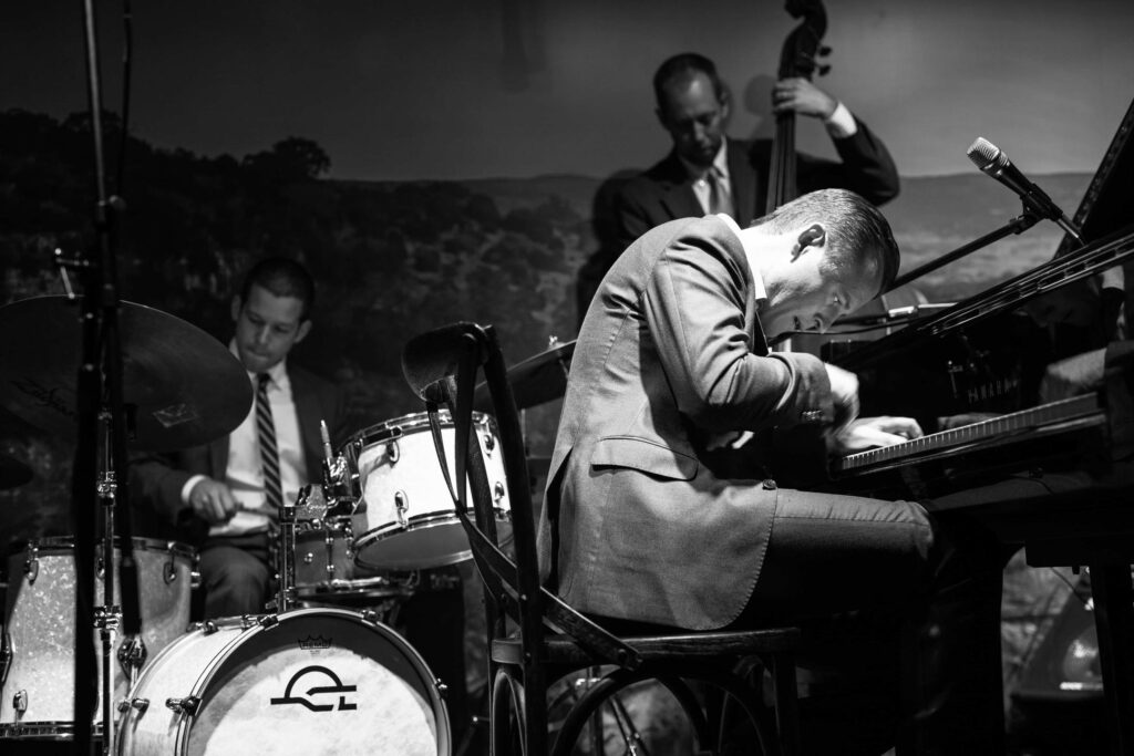 The founder of the new Houston  jazz supper club dubbed Doc's, jazz pianist Brent "Doc" Watkins, is  a prolific museum. (Photo by Hasan Yousef)