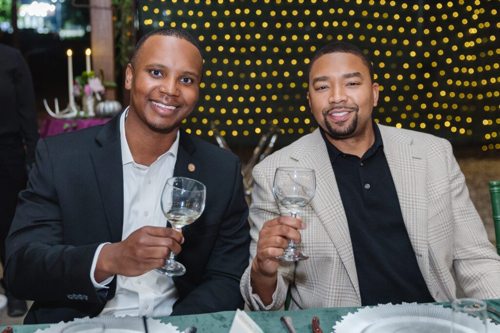 Dr. Justin McRay, Dr. Christopher Chance at the Recipe for Success Foundation Delicious Alchemy banquet (Photo by CatchLight Group)