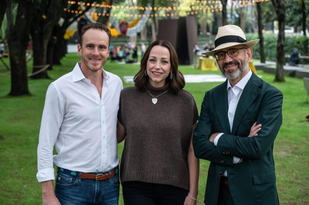 Drew Ireland, Melissa Ireland, Nasher Sculpture Center Director Carlos Basualdo (Photo by Can Turkyilmaz)