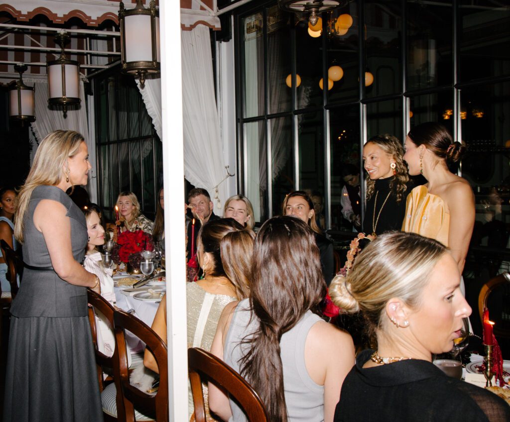 Elisa Summers speaking to Nicole Richie and Keenan Silverman.  (Photo by Paris Mumpower)