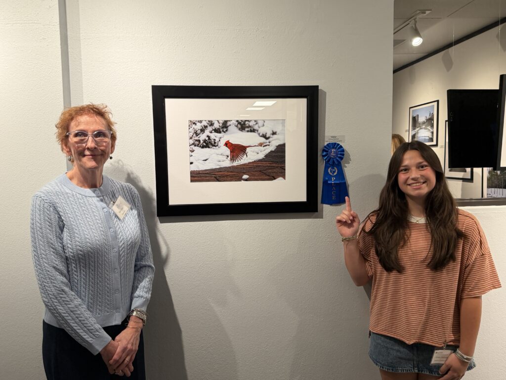 Judge Patti Gary was struck by John Cooper student Emery Oliphant's original winter photo. (Photo courtesy of The Woodlands Arts Council)