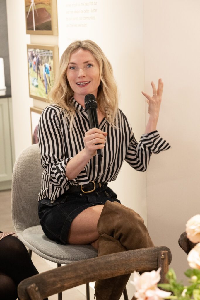 As guests enjoyed every bite of their dessert, Henderson chatted all things design. (Photo by George Fiala)