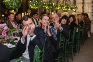 Henry Fovargue, Lorette Veres, David Hartegen, Nannette Hartegen at the Delicious Alchemy 20th Anniversary Banquet for Recipe for Success (Photo by CatchLight Group)