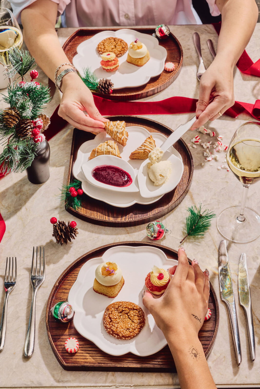At Mirador's Holiday Tea, you'll enjoy a modern take on afternoon tea with a three-course, dim sum-inspired menu of bites, The Cultured Cup and Mariage Frères teas, and penthouse views. (Photo by Chase Hall)