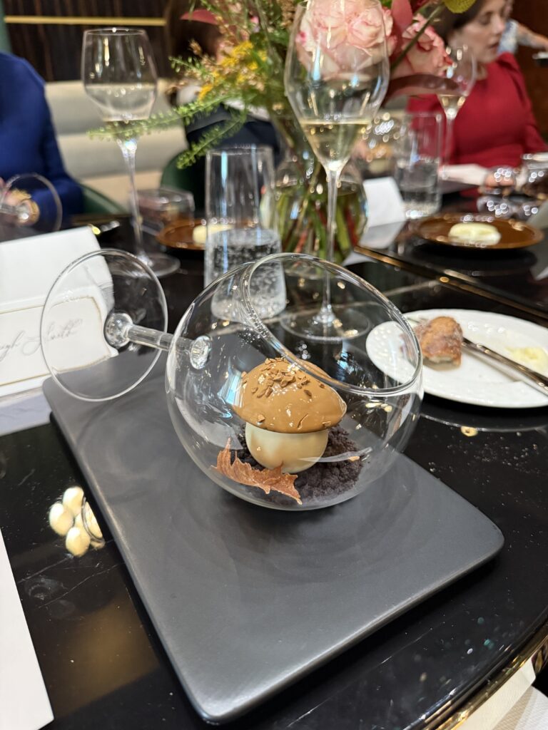 Dessert served in a deconstructed wine glass at Bar Moon (Photo by Shelby Hodge)