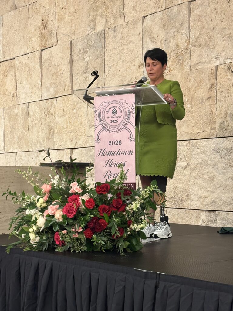 Interfaith's Board Chair Julie Mayrant introduced the event (Photo by Laura Landsbaum)