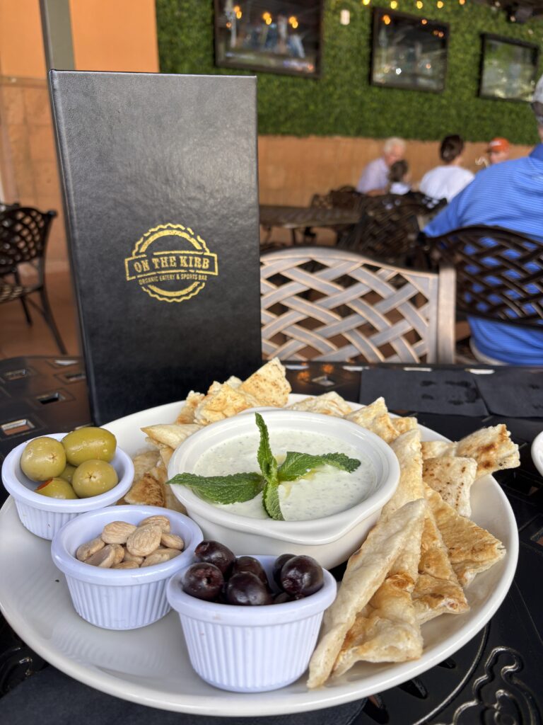 The Whipped Feta Thyme starter includes house-made pita bread, good in their brick oven. 