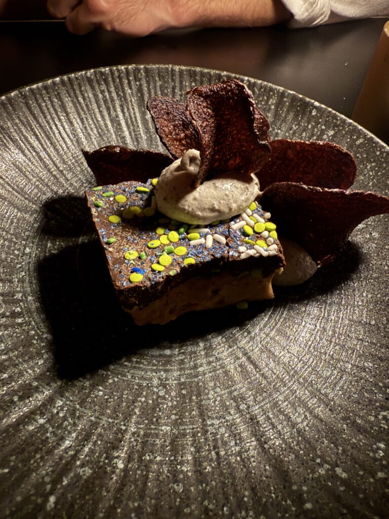 Don't miss the Cosmic Bar for dessert at Rainbow Cat/Saint Valentine. (Photo by Megan Ziots)