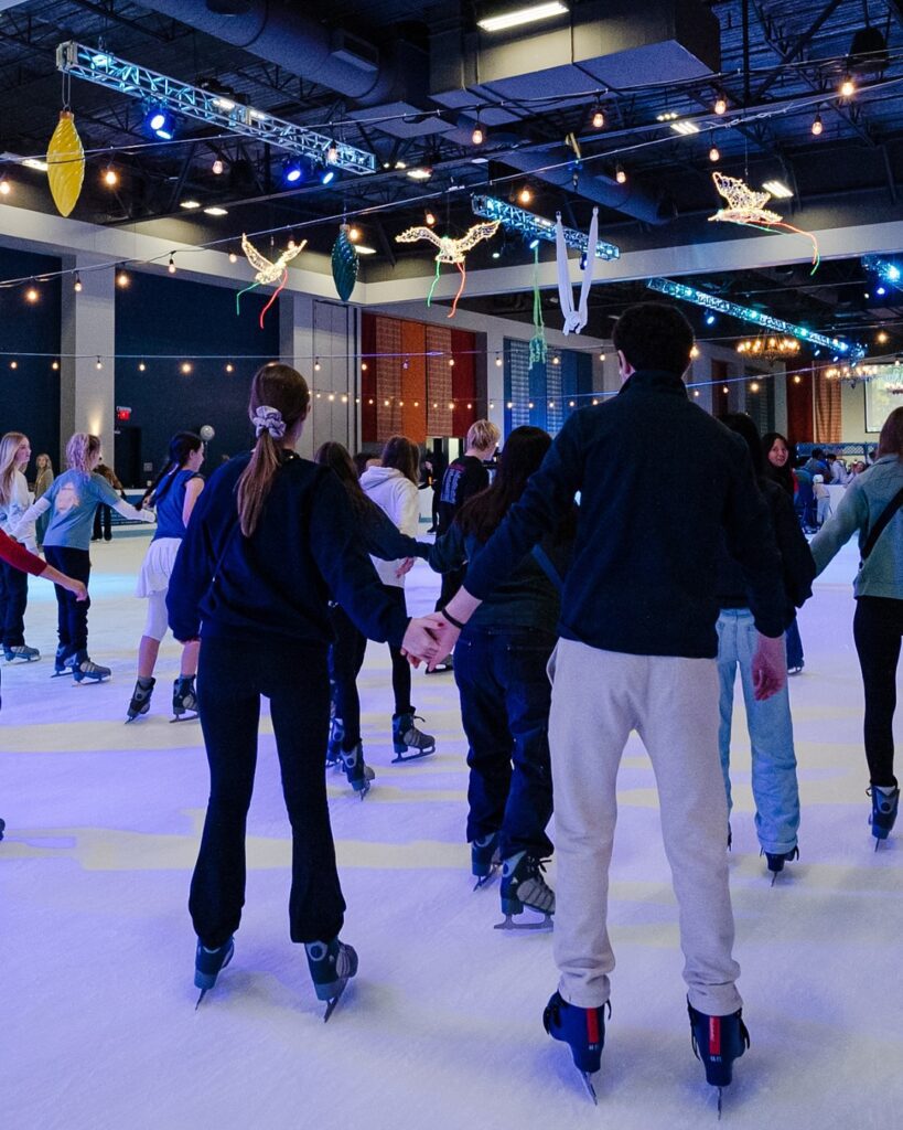 Ice Rink hand holding