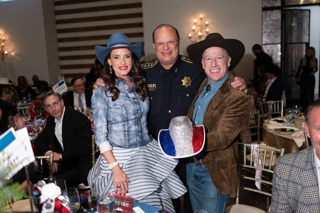 Jordan Seff, Constable Alan Rosen, Dylan Seff  at Crime Stoppers of Houston (Photo by Daniel Ortiz)