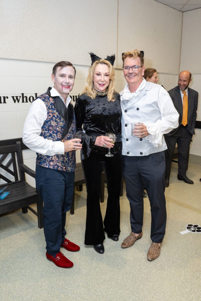 Kevin Gillard, honoree Hershey Grace, Frank Billingsley at Houston SPCA's 5th Annual Howl-O-Ween Ball (Photo by Jacob Power)