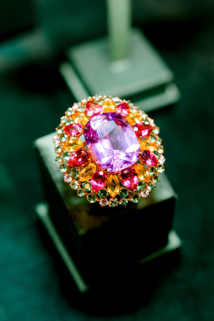 Kunzite Sunset Ring by Margot McKinney (Photo by Canon Sawyer, Canon Elizabeth Photography)