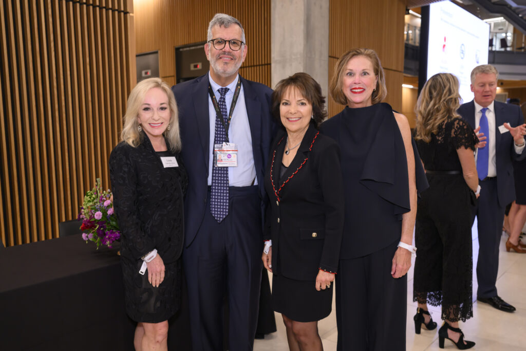 Linda Mays McCaul, Dr. Gorlick, Pam Onstead, Mary Onstead at the public launch of the MD Anderson Cancer Center $2.5 billion capital campaign  (Photo by Michelle Watson, CatchlightGroup.com)