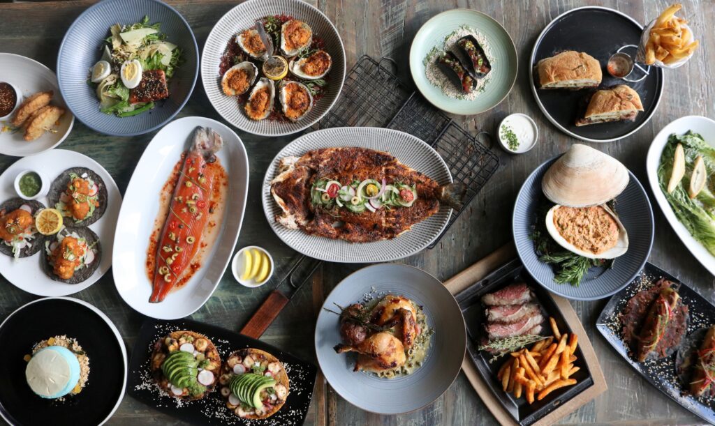 An array of dishes served at lunch at the new Zaranda downtown.  (Photo by Paula Murphy)