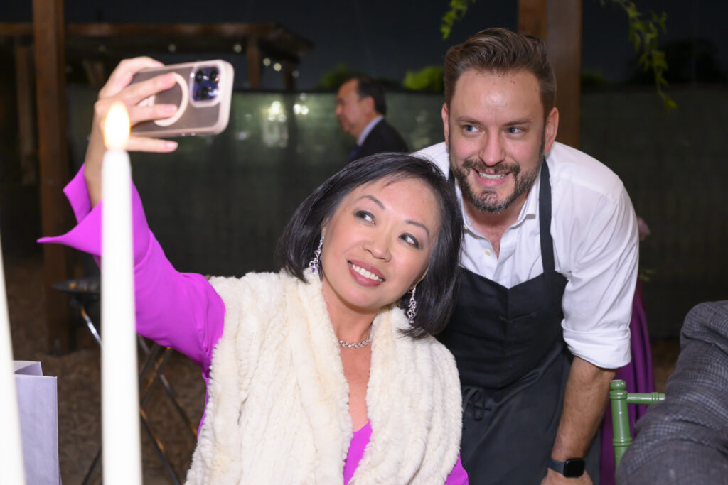 Miya Shay, chef Sebastien Laval at the Recipe for Success Foundation Delicious Alchemy banquet (Photo by CatchLight Group)