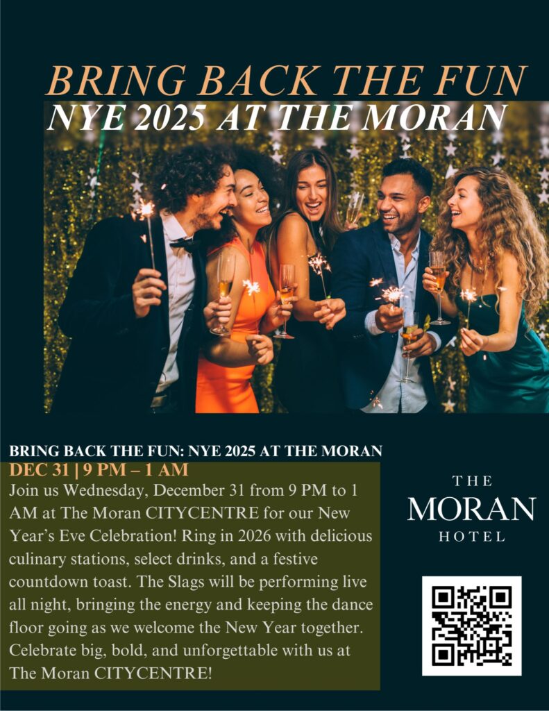 Featuring a variety of incredible stations, celebratory sips, live music and - of course - a midnight toast, The Moran CITYCENTRE will have it all this New Year’s Eve. 